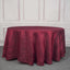 Taffeta 120" Round Tablecloth Burgundy - Seamless Accordion Crinkle Table Cover