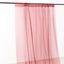 5ftx32ft Burgundy Chiffon Curtain Panel, Durable Flame Resistant Backdrop Ceiling Drapery With Rod Pocket