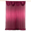 10ftx10ft Burgundy Double Drape Pleated Satin Event Curtain Drapes, Glossy Photo Backdrop Event Panel