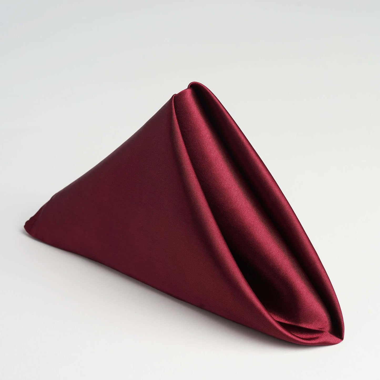 5 Pack Satin 20"x20" Napkins Burgundy - Luxurious Shine & Smooth Dinner Napkins