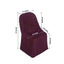 Polyester Slip On Folding Chair Covers Burgundy - Stain-Resistant Reusable Durable Fabric
