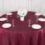 Taffeta 132" Round Tablecloth Burgundy - Seamless Accordion Crinkle Table Cover