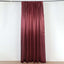 8ftx10ft Burgundy Satin Event Curtain Drapes, Backdrop Event Panel