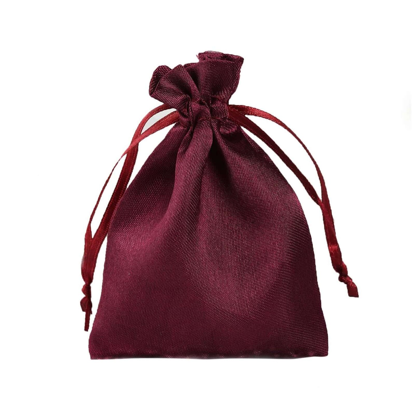 12 Pack 3"x4" Burgundy Satin Drawstring Wedding Party Favor Gift Bags