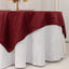 Lamour Satin 72"x72" Table Overlay Square Tablecloth Burgundy - Smooth Finish Table Topper
