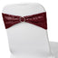 5 Pack Sequin Spandex Chair Sashes Burgundy - Stretch Chair Bands 6"x15"