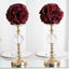 2 Pack 7" Burgundy Artificial Silk Rose Kissing Ball, Flower Ball