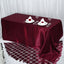 Satin Rectangular 90"x132" Tablecloth Burgundy - Seamless Table Cover