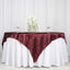 Satin 72"x72" Table Overlay Square Tablecloth Burgundy - Smooth Finish Table Cover