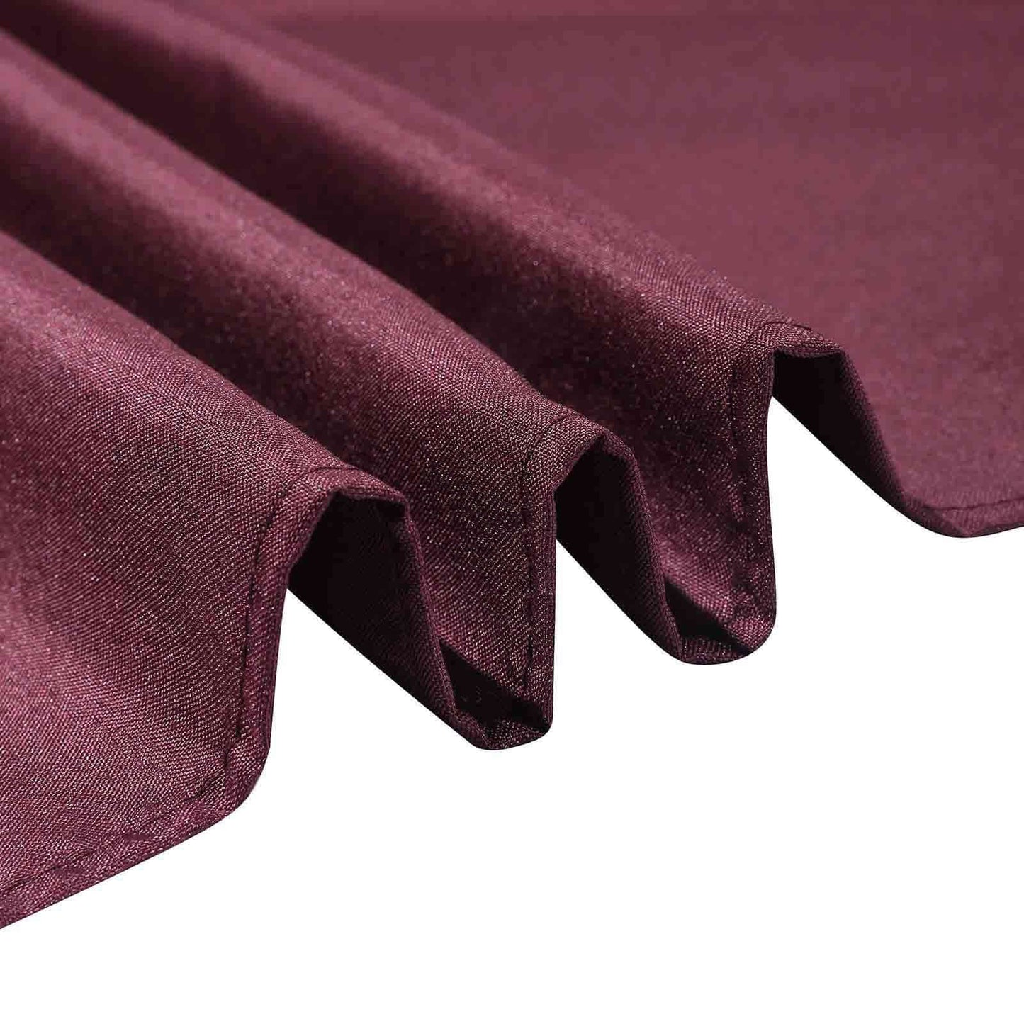 Polyester Square 90"x90" Tablecloth Burgundy - Wrinkle-Resistant & Durable Table Cover