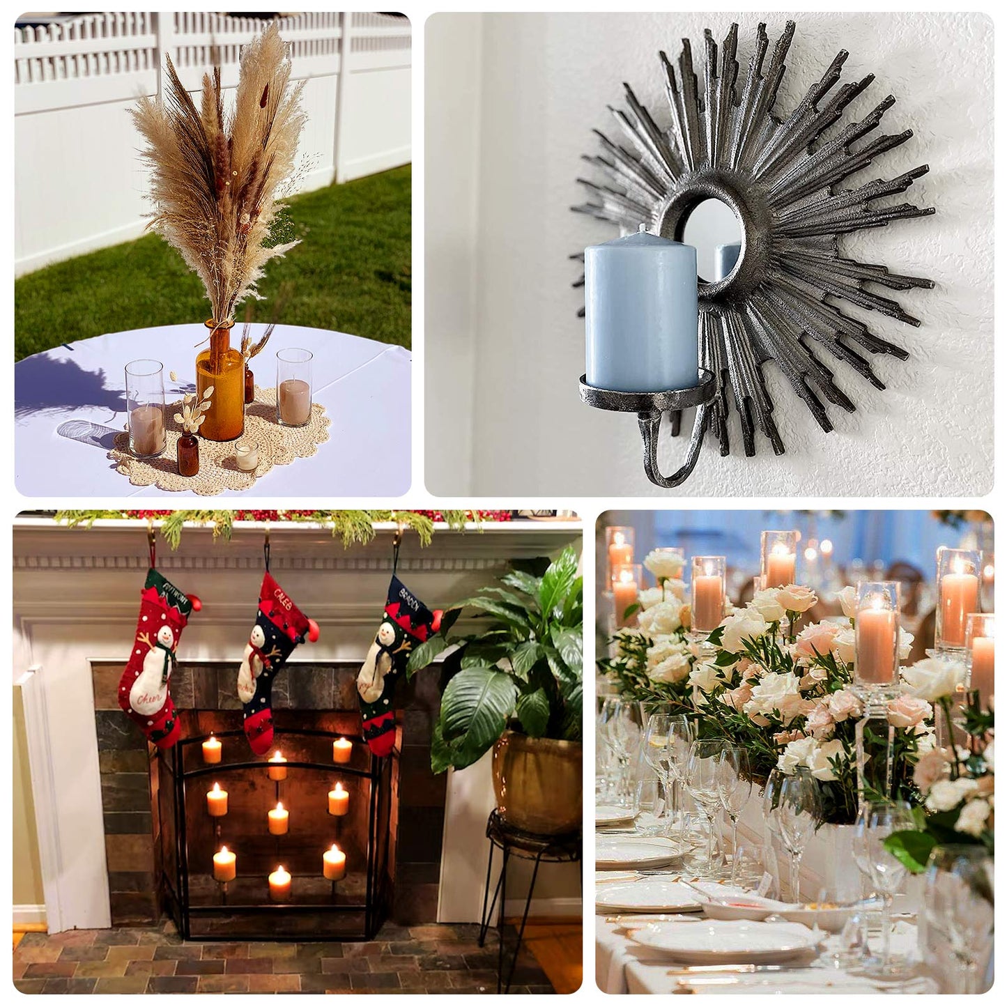 12-Pack 3"x6" Unscented Dripless Pillar Candles â€“ Blush Long-Burning Paraffin Wax with Cotton Wicks