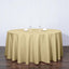 Polyester 120" Round Tablecloth Champagne - Seamless Wrinkle-Resistant Table Cover