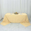 Premium Polyester 90"x156" Rectangle Tablecloth Champagne - Seamless 220GSM Stain-Resistant Table Cover