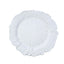6-Pack Acrylic Plastic Round Charger Plates 13" in White with Reef Design, Classy Dinner Party Charger Tableware
