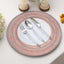 6-Pack Acrylic Round Charger Plates 13" in Rose Gold with Lace Embossed Rim, Rustic Plastic Decorative Charger Tableware