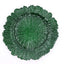 6-Pack Acrylic Plastic Round Charger Plates 13" in Hunter Emerald Green with Reef Design, Dinner Charger Tableware