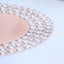 Wired Metal Round Charger Plate 14" in Rose Gold with Acrylic Crystal Beads, Glamorous Decorative Dinner Charger Tableware