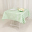 Polyester 54"x54" Square Tablecloth White/Sage Green - Checkered Buffalo Plaid Design for Casual Table Settings