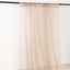 5ftx32ft Natural Chiffon Curtain Panel, Durable Flame Resistant Backdrop Ceiling Drapery With Rod Pocket