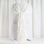 1 Set Chiffon Hoods Chair Sashes with Willow Ruffles Design Ivory - Stylish Chair Bow Decor