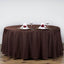 Polyester 120" Round Tablecloth Chocolate - Seamless Wrinkle-Resistant Table Cover