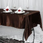 Satin Rectangular 60"x102" Tablecloth Chocolate - Smooth and Lustrous Table Cover