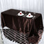 Satin Rectangular 90"x132" Tablecloth Chocolate - Seamless Table Cover