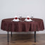 Polyester 70" Round Tablecloth Chocolate - Durable & Wrinkle-Resistant Table Cover