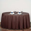 Polyester 132" Round Tablecloth Chocolate - Seamless Chic Table Cover
