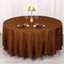 Polyester 108" Round Tablecloth Cinnamon Brown - Wrinkle-Resistant Table Cover