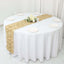 Rosette Satin 14"x108" Table Runner Champagne - Grandiose Design