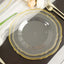 10-Pack Plastic Dinner Plates in Clear with Gold Scalloped Rim - Disposable Party Plates 9"