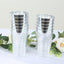 12-Pack Plastic Party Cups Clear with Silver Rim - Durable Disposable Tumblers for Drinks 17oz 5.5"