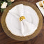 6-Pack Plastic Round Charger Plates 13" in Clear with Gold Pearl Beaded Rim, Upscale Dinner Serving Plates
