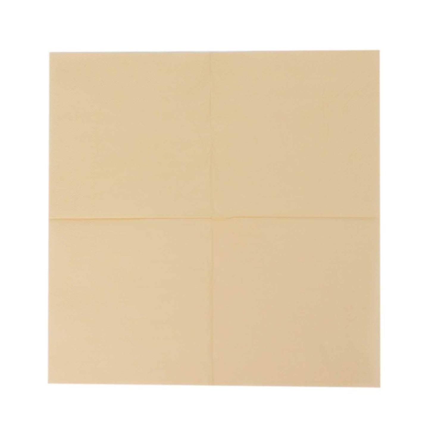 50-Pack Paper Beverage Napkins Beige - 2 Ply Disposable Soft 18GSM Cocktail Napkins 5"x5"