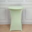 Spandex 30" Round Cocktail Table Cover Sage Green - Easy to Maintain Stretch Fitted Highboy Tablecloth