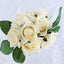 24 Roses 2" Cream Artificial Foam Flowers With Stem Wire and Leaves