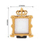 4-Pack Picture Frames Gold Resin Royal Crown Design Square - Baroque Wedding Place Card Holders & Party Favors 3.5"