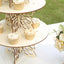 Set of 4 Wooden Cake Stands Butterfly Round Design Natural - Stackable Rustic Cupcake Holder Centerpiece 10", 12", 14", 16"