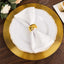 6-Pack Plastic Round Charger Plates 13" in Clear with Gold Lined Ring Rim, Classy Dinner Serving Plates