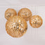 Set of 4 Glitter Gold Payette Sequin Hanging Lanterns, Large Decorative Round Foldable Fabric Chinese Lantern Lampshades - 12",14",16",20"