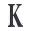 Decorative Rhinestone Alphabet "K" Letter Stickers, Glitter Adhesive Craft Letters Black DIY Sparkle Embellishments 8"