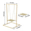 Metal Cake Swing Stand with Jute Rope Gold - Chic Hanging Dessert Display Centerpiece for Upscale Event Table Decor 3ft Tall