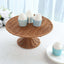 Plastic Round Rattan Wicker Pedestal Cake Stand Natural for Home Parties & Events 12"