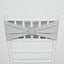5 Pack Stretch Spandex Chair Sashes Silver - Reusable Chair Bands with Silver Diamond Ring Slide Buckle 5"x14"