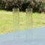2-Pack Clear Ribbed Glass Hurricane Shades Open End Design - Stylish Candelabra Pillar Candle Holder Table Centerpiece 10"