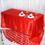 Satin Rectangular 90"x132" Tablecloth Red - Seamless Table Cover