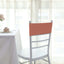 5 Pack Stretch Spandex Chair Sashes Terracotta (Rust) - Fitted Finish Two Ply Heavy Duty Chair Bands 5"x12"