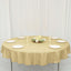 Polyester 70" Round Tablecloth Champagne - Durable & Wrinkle-Resistant Table Cover