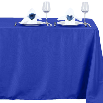 Polyester 54"x96" Rectangle Tablecloth Royal Blue - Wrinkle-Resistant & Easy-to-Care Table Cover